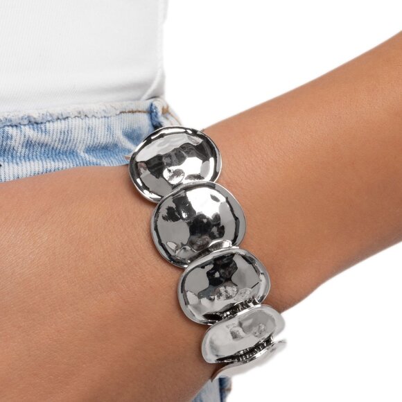 Tortoise Texture - Silver Bracelet - Picture 1 of 2